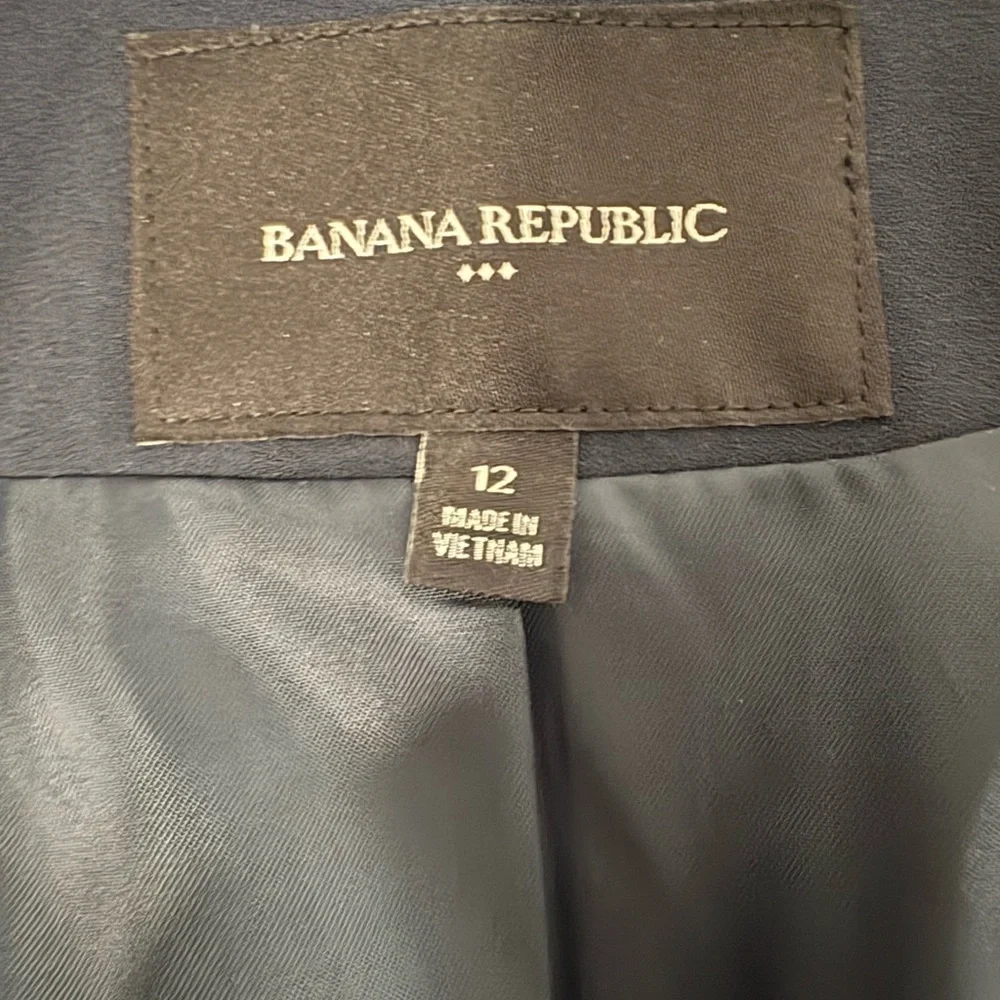 Banana Republic Women's Navy Draped Open-Front Jacket